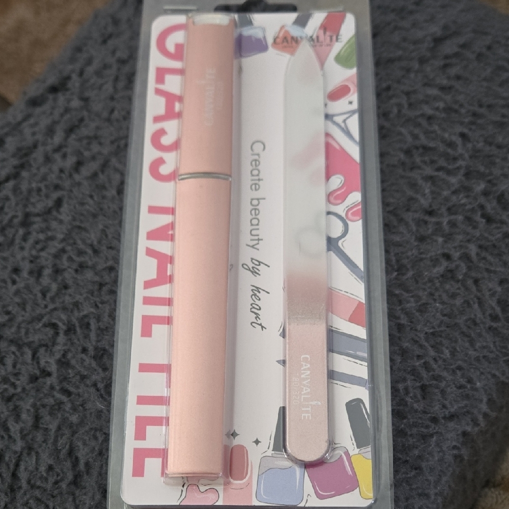 CANVALITE Glass Nail File Set in Pink